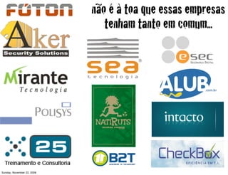 qualidade de vida
  é fazer o que se gosta
                       equilibradamente

Monday, November 23, 2009
 