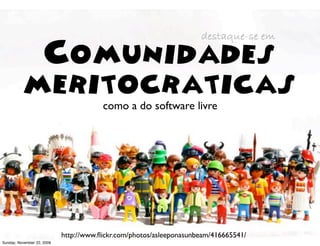 primeiro
 estágio


         Quem és tu?
                            “Não tenho experiência, pois nunca trabalhei.
                            Nunca trabalhei, pois não tenho experiência”




http://www.ﬂickr.com/photos/anotherashia/3096503519/
Monday, November 23, 2009
 