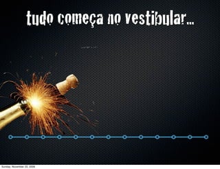 tudo começa no vestibular...




Monday, November 23, 2009
 