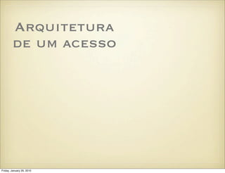 Arquitetura
        de um acesso




Friday, January 29, 2010
 