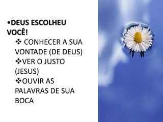 DEUS ESCOLHEU VOCÊ!