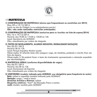 Escolinhas de Esportes - Colégio Damas 2015