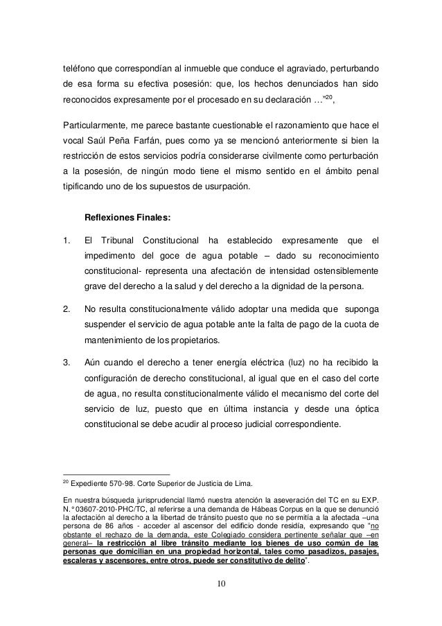 ¿Es constitucional proceder al corte de agua y luz en caso 