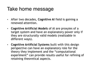 Towards which Intelligence? Cognition as Design Key for building Artificial Intelligent Systems