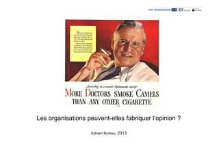 Les organisations peuvent-elles fabriquer l’opinion ?
Sylvain Bureau, 2013

 