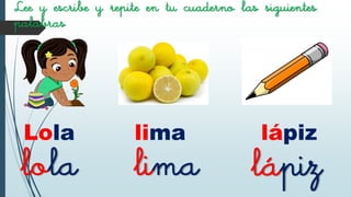 Escribimos palabras con la L | PDF