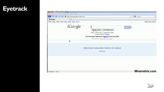 Eyetracko y
la pantalla
 