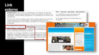 LINKS ENTRANTESLa misión es atraer links relevantes desde otros sitios. Tarea indispensable para blogs. Tratar de lograr que nos citen con links hacia el sitio o hacia notas. Solicitar la cita.