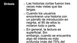 Textos  GráficosSe recordaban los hechos, nombres y lugares cuando eran presentados en formato texto. La información conceptual era más exactamente recordada cuando los participantes la recibían en un formato gráfico multimedia.
