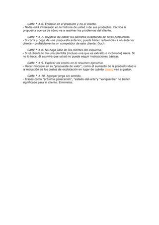 Escribir una propuesta comercial profesional