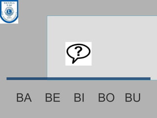 BA  BE  BI  BO  BU 
