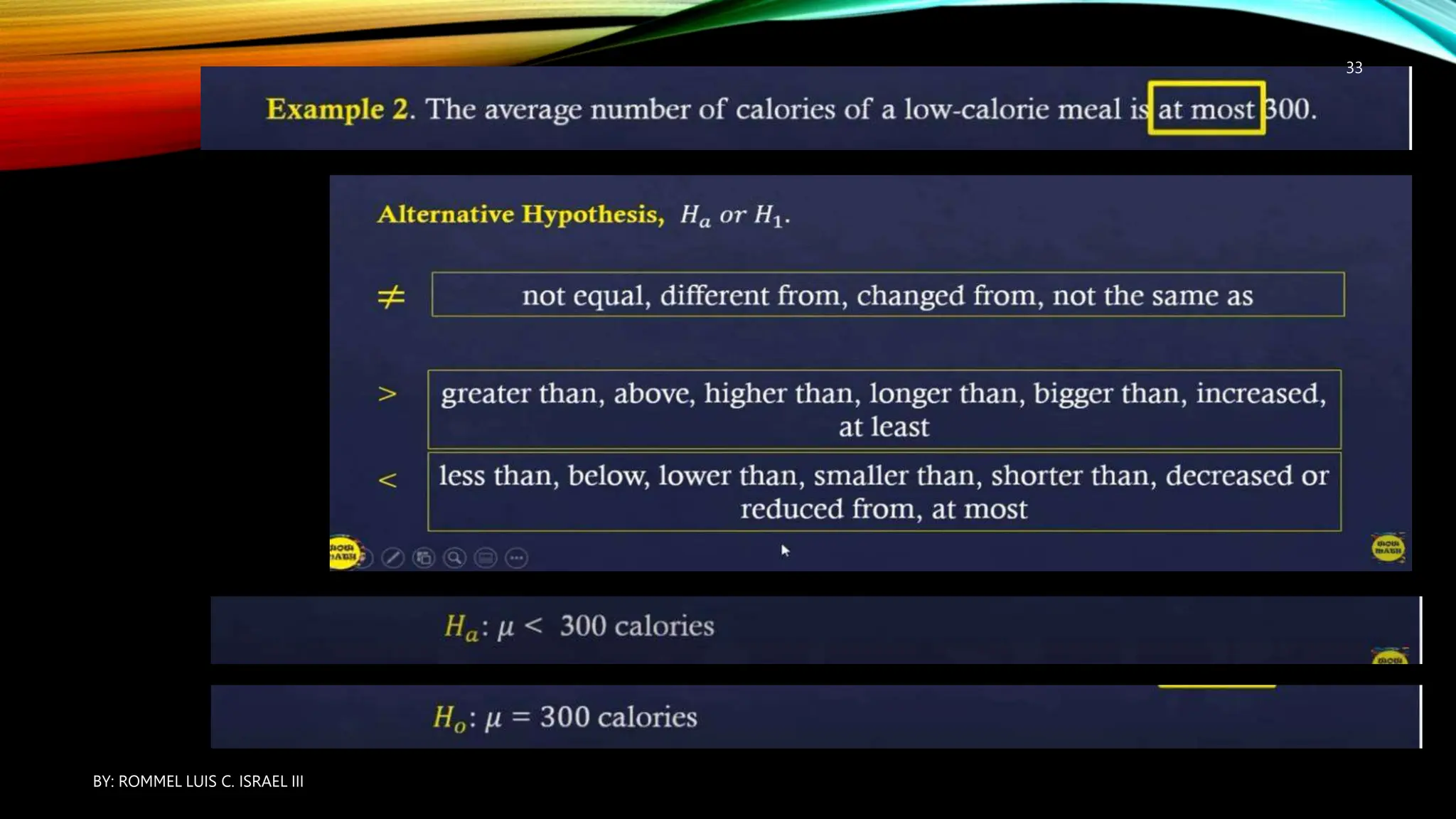 BY: ROMMEL LUIS C. ISRAEL III
33
 