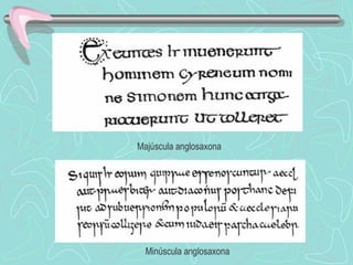 Majúscula anglosaxona Minúscula anglosaxona 