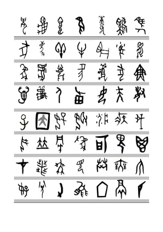Escrita ossos de oráculo chinesa pictogramas