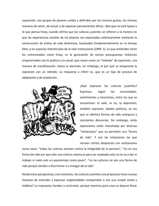 Escrito culturas juvenile1s