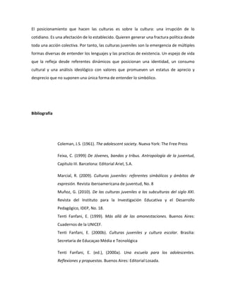 Escrito culturas juvenile1s