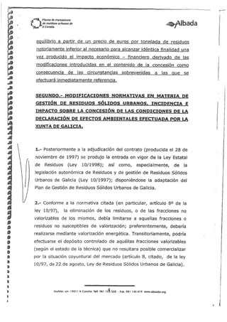 Escrito de la concesionaria