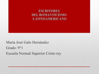 María José Galo Hernández
Grado: 9°1
Escuela Normal Superior Cristo rey
 