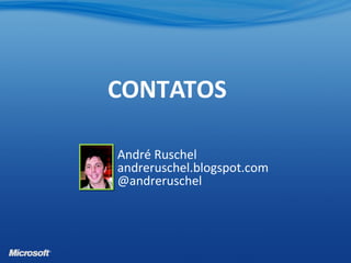 André Ruschel
andreruschel.blogspot.com
@andreruschel
CONTATOS
 