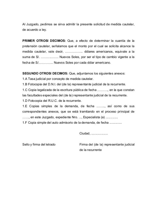 Escritos medidas cautelares Escritos medidas cautelares