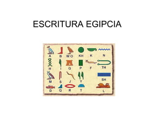 ESCRITURA EGIPCIA
 