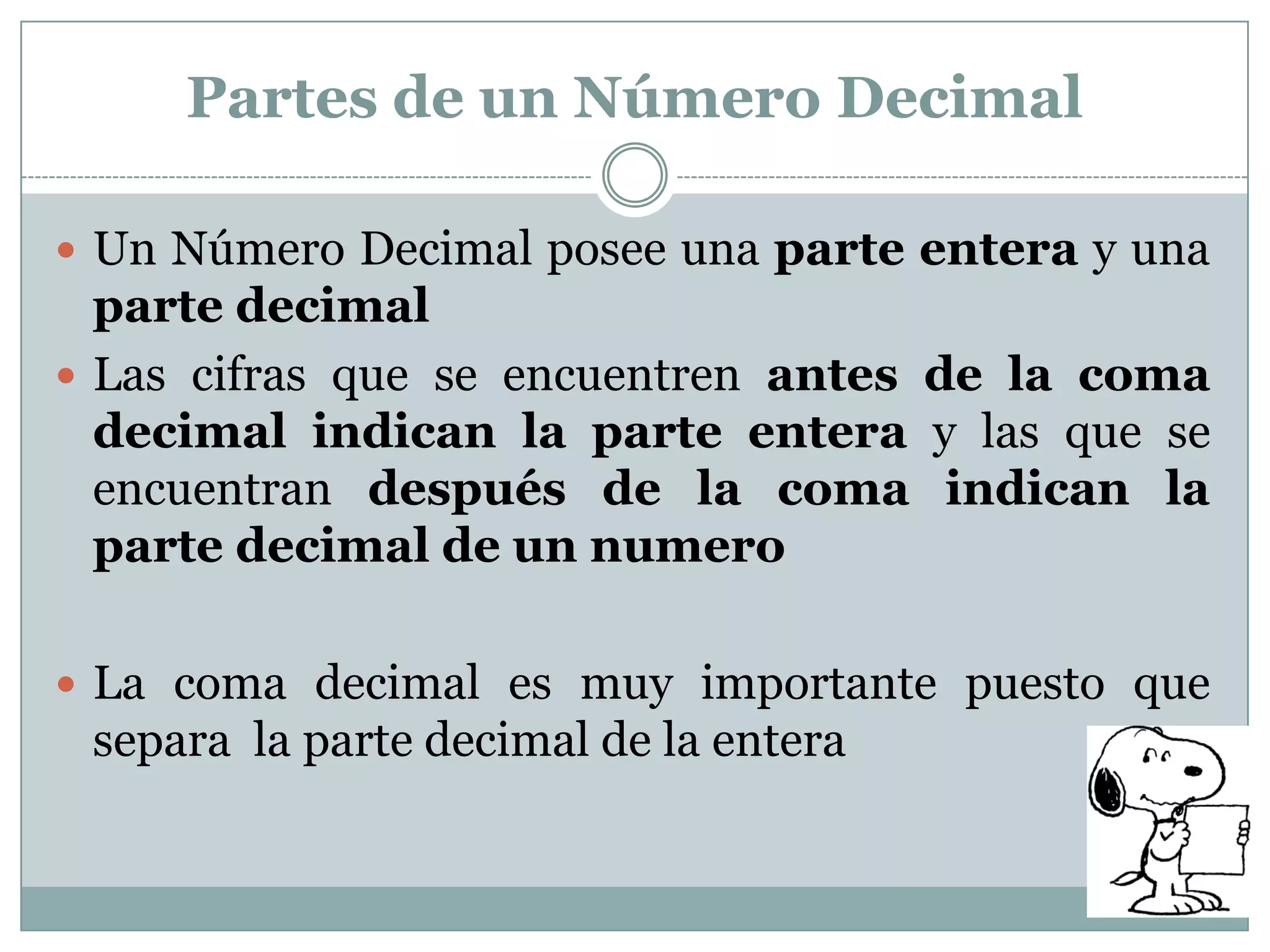 Escritura y lectura de decimales | PPTX