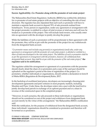 MAHA RERA | PDF