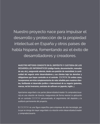 Nuestro proyecto nace para impulsar el
desarrollo y protección de la propiedad
intelectual en España y otros países de
hab...