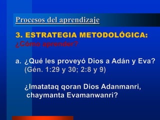 Procesos del aprendizaje
 