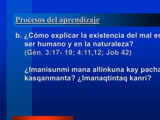 Procesos del aprendizaje
 