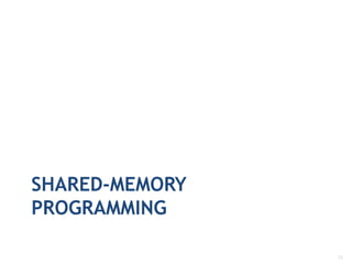 SHARED-MEMORY
PROGRAMMING
15	
  
 