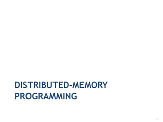 DISTRIBUTED-MEMORY
PROGRAMMING
25	
  
 