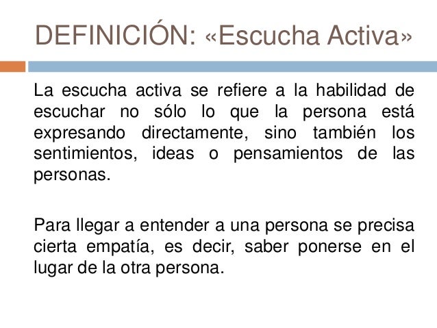 Escucha activa
