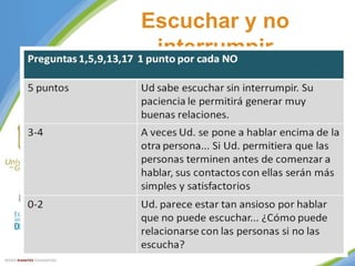 Escuchar y no
interrumpir

 