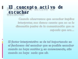 El concepto activo de escuchar