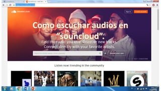Escuchar audios en soundcloud