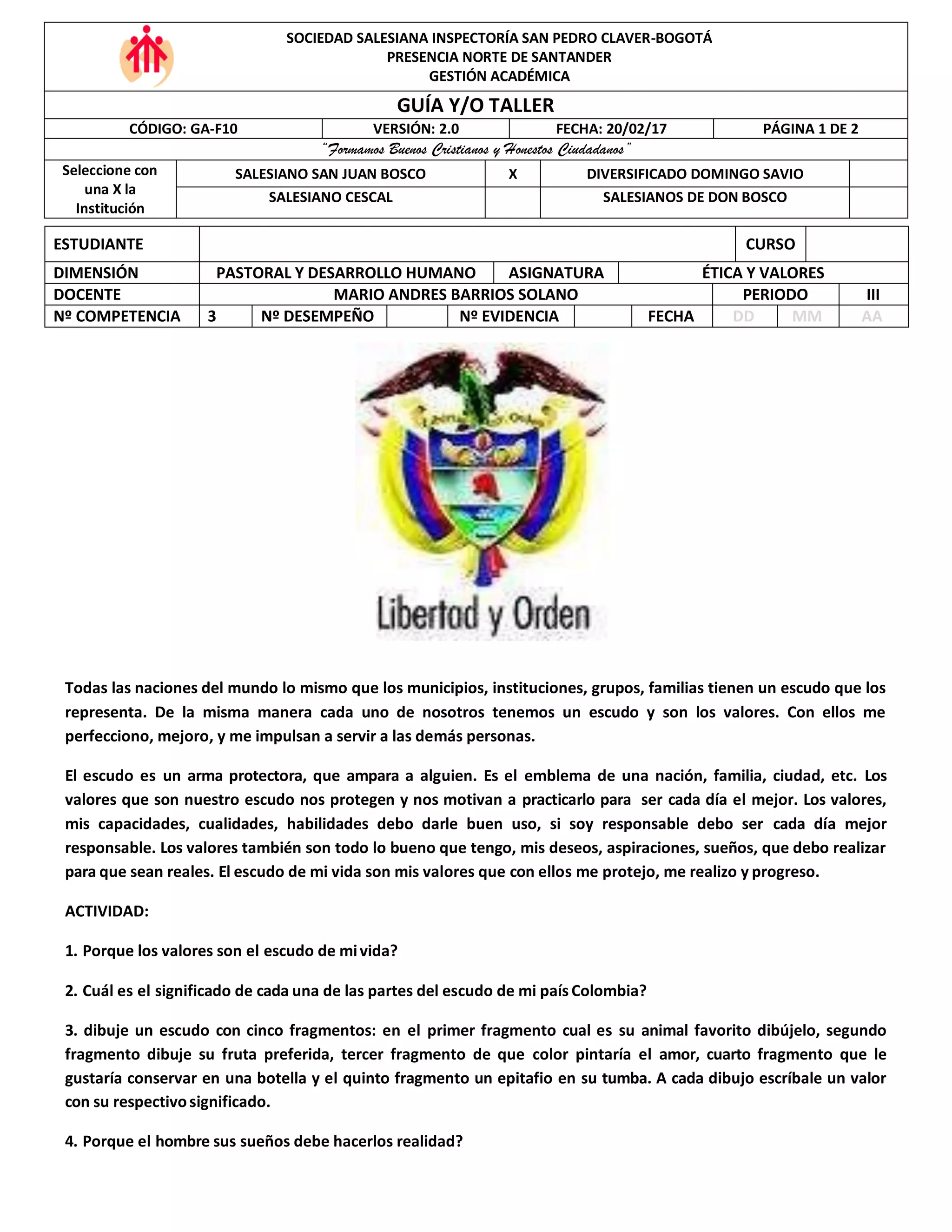 Escudo de mi vida | PDF