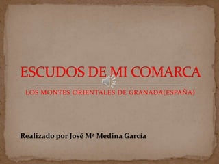 LOS MONTES ORIENTALES DE GRANADA(ESPAÑA)
Realizado por José Mª Medina García