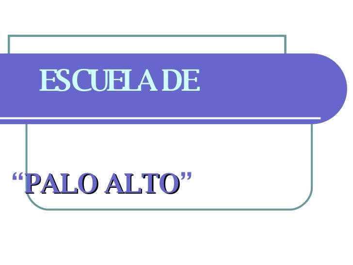 Escuela De Palo Alto