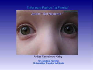 Taller para Padres ” la Familia” Anitza Castelletto Kirby Orientadora Familiar Universidad Católica del Norte Jardín “ Sol Naciente “ 