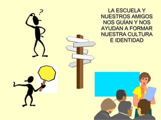 LA ESCUELA Y NUESTROS AMIGOS NOS GUÍAN Y NOS AYUDAN A FORMAR NUESTRA CULTURA E IDENTIDAD 
