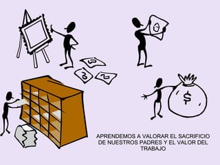 APRENDEMOS A VALORAR EL SACRIFICIO DE NUESTROS PADRES Y EL VALOR DEL TRABAJO 