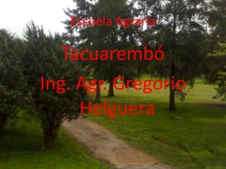 Escuela Agraria

   Tacuarembó
Ing. Agr. Gregorio
     Helguera
 