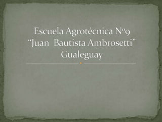 Escuela Agrotécnica Nº9 "Juan B. Ambrosetti"