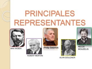 MAX WEBER 
ROBERT MERTON 
Philip Selznick 
ALVIN GOULDNER 
NICOS 
MOUZELIS 
 