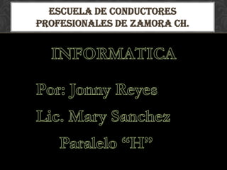 ESCUELA DE CONDUCTORES
PROFESIONALES DE ZAMORA CH.

 