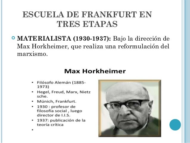 Escuela de frankfurt