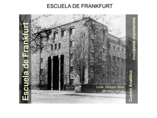 ESCUELA DE FRANKFURT
 