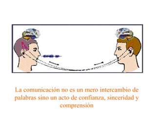 La comunicación no es un mero intercambio de palabras sino un acto de confianza, sinceridad y comprensión 