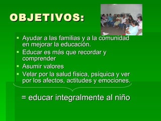 ¿Por qué? Calidad de la educación es deficiente. Muchos niños arrastran graves retrasos escolares. Los padres dedican poco tiempo a sus niños. Algunos padres no tienen los conocimientos necesarios para ayudar a sus hijos en las tareas Niños con un nulo o escaso apoyo familiar 